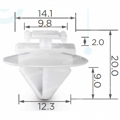 C 1497 Кліпса Peugeot Citroen Renault Fiat Alfa Lancia 856563 7701049270 71737918 71719954 0071737918