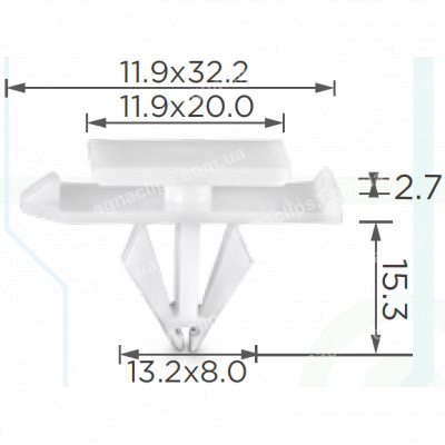 C 1519 Кліпса GM Chevrolet 11562563 молдингу порога