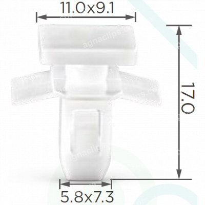 C 1528 Кліпса Subaru 57160FC010 кріплення бампера