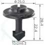 C 1551 Кліпса Audi Seat Skoda VW 4A0805121A
