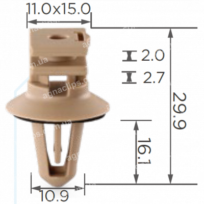 C 1591 Кліпса BMW 51477117532 порога, внутрішньої обшивки