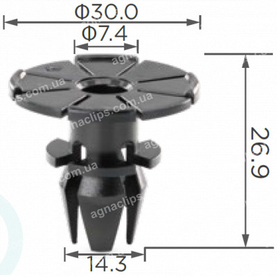 C 1593 Кліпса BMW 51717066226 молдингу порога