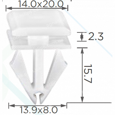 C 1604 Кліпса Chrysler Dodge 68092697AA молдингу