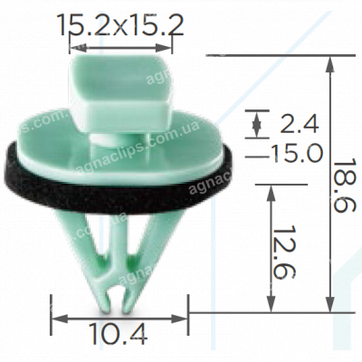 C 1607 Кліпса GM Cadillac Chevrolet Hummer Buick GMC 11569920 молдингу крила