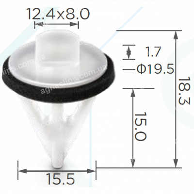 C 1615 Кліпса Toyota Lexus 7681712100 молдингу