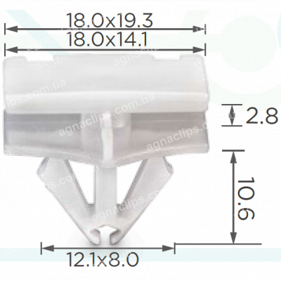 C 1624 Кліпса GM Cadillac Buick 15236894 молдингу