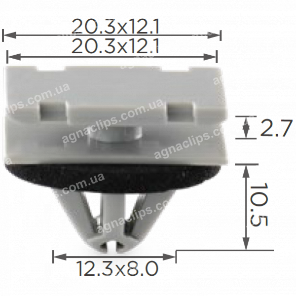 C 1627 Кліпса GM 11571175 накладки порога