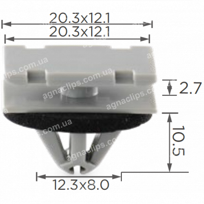 C 1627 Кліпса GM 11571175 68172491AA накладки порога