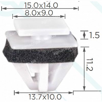 C 1637 Кліпса Hyundai Kia 863603L000 решітка радіатора