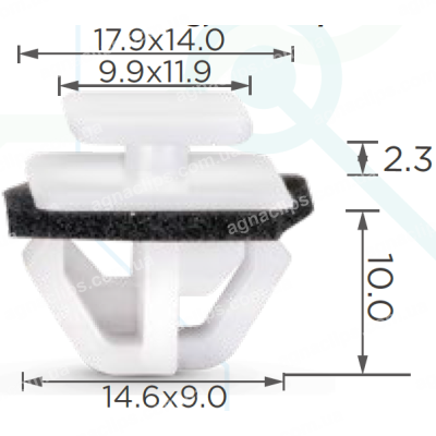 C1658 Кліпса Hyundai Kia 8775835010 молдингу двері