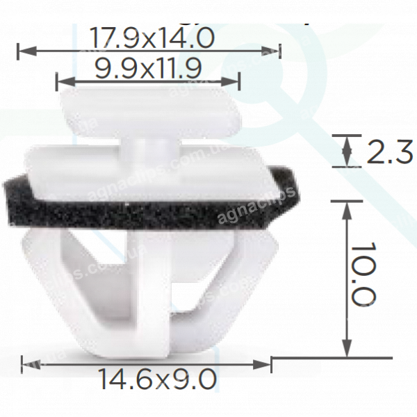C 1658 Кліпса Hyundai Kia 8775835010 молдингу двері