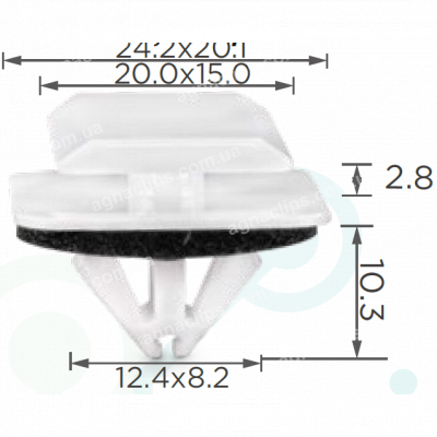 C 1685 Кліпса молдингу Ford