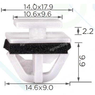 C 1697 Кліпса Hyundai Kia 8771902500 877593E000 молдинг кузова