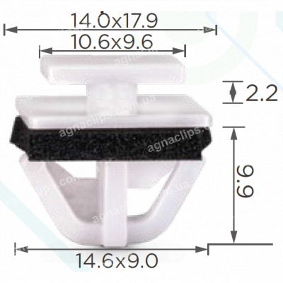 C 1697 Кліпса Hyundai Kia 8771902500 877593E000 молдинг кузова