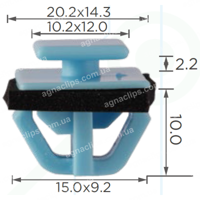 C 1698 Кліпса Hyundai Kia 877561F000 877563R000 накладка на пороги