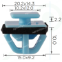 C 1698 Кліпса Hyundai Kia 877561F000 877563R000 накладка на пороги