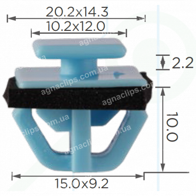 C 1698 Кліпса Hyundai Kia 877561F000 877563R000 накладка на пороги