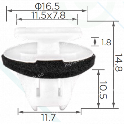 C 1702 Кліпса Nissan Infiniti 76882JG10A 76882JG00A молдингу