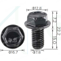 H 2072 Болт M8x15 Audi Seat Skoda VW