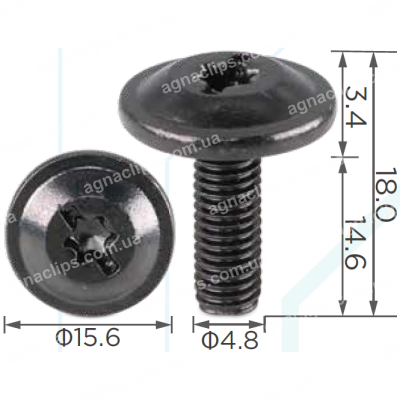 H 2092 Гвинт M5x15 VW Audi Seat N90785002