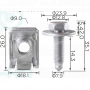 H 2098 Комплект болт M8x14.3+скоба 18x26 Audi Mercedes