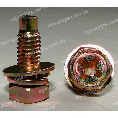 H 2110 Болт M6x12 з шайбою та гровером