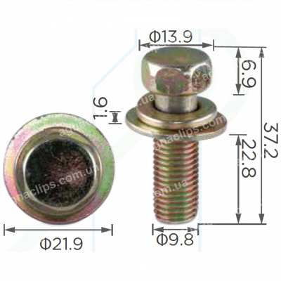 H 2113 Болт UNC10x23 з дюймовим різьбленням