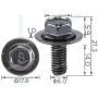 H 2174 Болт M6x14 Mazda 9GG600616T кріплення фар