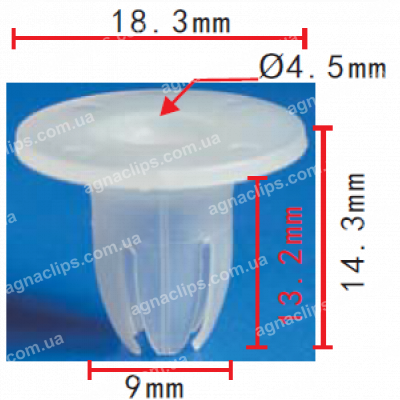C 949 Втулка молдингу Mercedes A0019882981