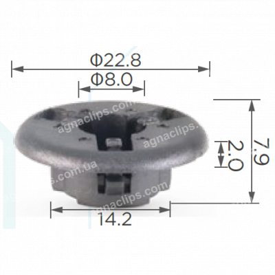 C 1168 Кліпса упору капота Toyota 84Z1610052