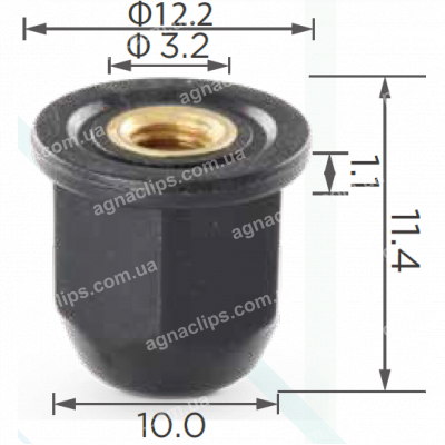 C 362 Гайка пластикова Honda Acura 75307SN7000 BMW 07130702715