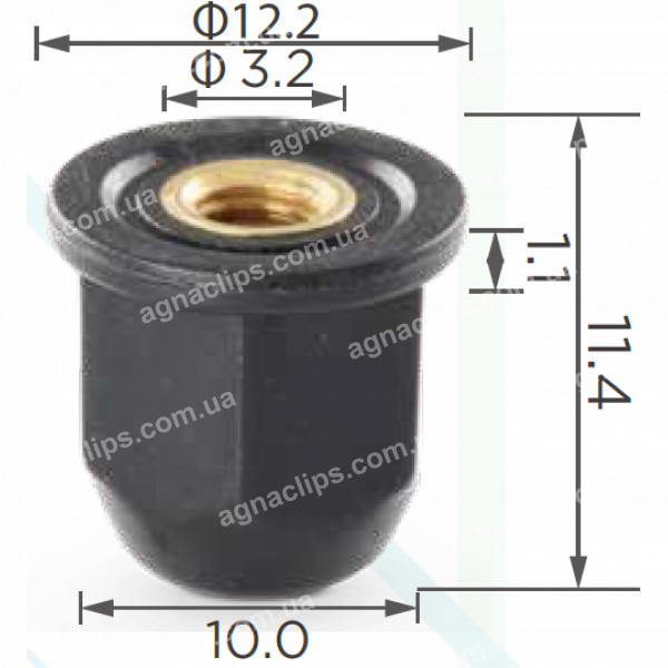 C 362 Гайка пластикова Honda Acura 75307SN7000 BMW 07130702715