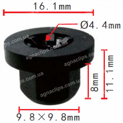 C 930 Гайка пластикова BMW 61131176747 16131176747 Opel 817967 Mercedes A0039900251