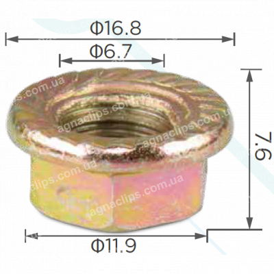 H 2115 Гайка універсальна M8