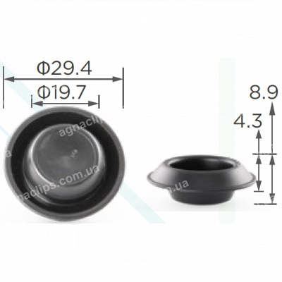 C 304 Заглушка Ø 18мм пластикова