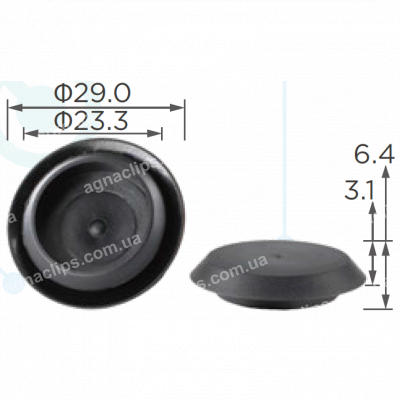 C 343 Заглушка Ø 22мм Nissan пластикова кузова