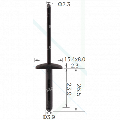 C 161 Заклепка пластикова решітки Ford N804583S