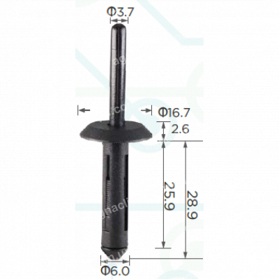 C 201 Заклепка пластикова Chrysler Ford GM BMW 7142151750 14063981 N803043S 6500911