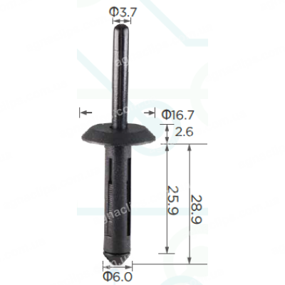 C 201 Заклепка пластикова Chrysler Ford GM BMW 7142151750 14063981 N803043S 6500911