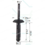 C 201 Заклепка пластикова Chrysler Ford GM BMW 7142151750 14063981 N803043S 6500911