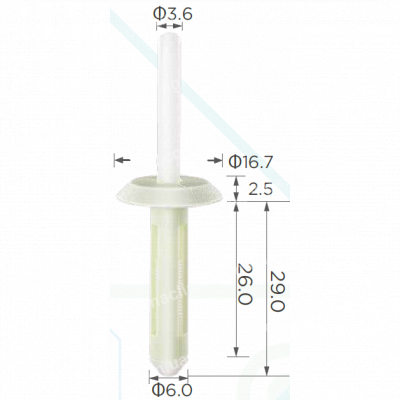 C 375 Заклепка пластикова GM 15506827