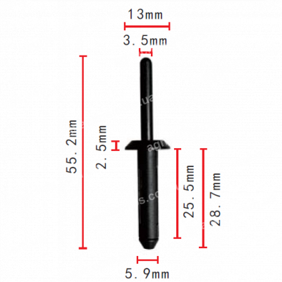 C 467 Заклепка пластикова GM 25524005
