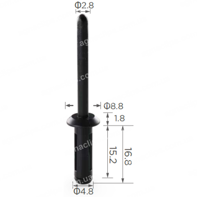 C 468 Заклепка пластикова Chrysler GM 20465395 6004212