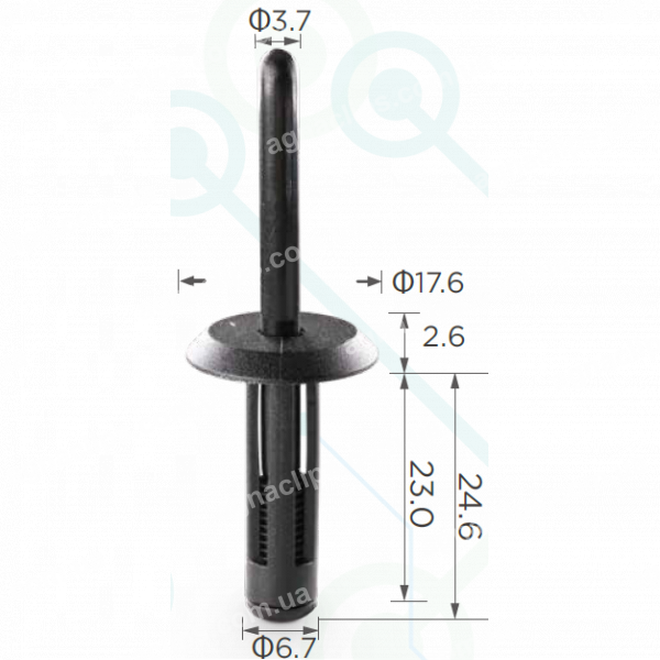 C 523 Заклепка пластикова GM Chevrolet 10109689 12337915