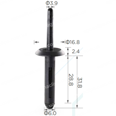 C 557 Заклепка пластикова Chrysler Ford 4370138 6503860 N804675S