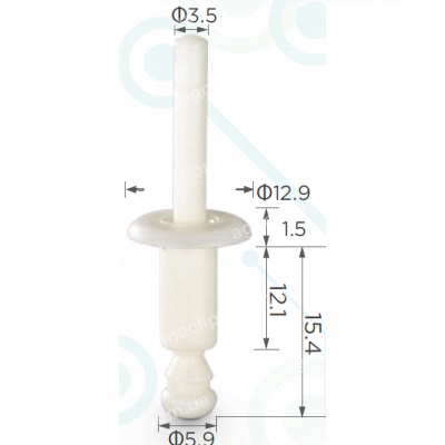C 1244 Заклепка пластикова
