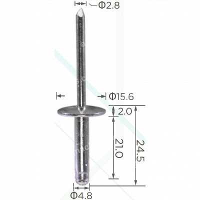 H 2118 Заклепка 4.8x23 GM