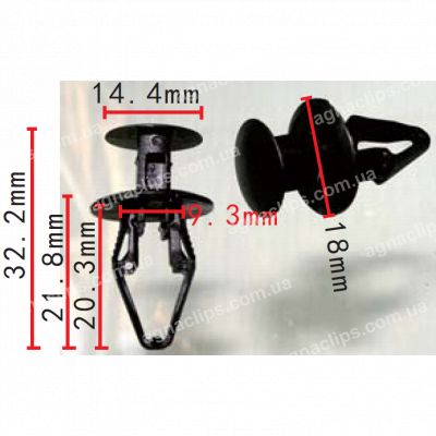 C 1731 Кліпса Ø9.3 GM Chrysler Jeep 11561368 11589290 6508712AA 11519444