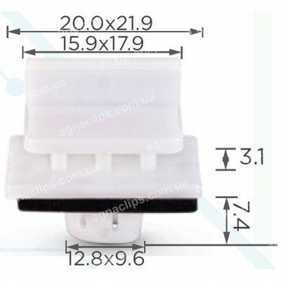 C 1732 Кліпса Honda Acura 91514SAA003 накладки порога