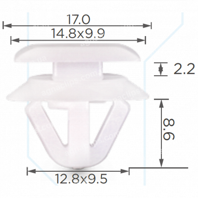 C 1758 Кліпса Mazda Audi E11451W24 молдингу порога
